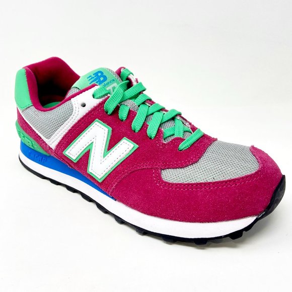 New Balance 574 Classic Red Green Womens Size 7 Casual Sneakers WL574CPV - Picture 2 of 5